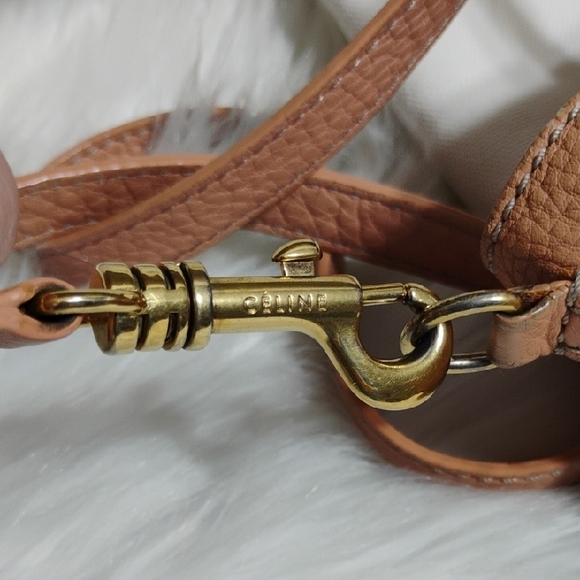 SALE! Celine Luggage Nano Shopper Calfskin Pink/Beige 2 Way Mini Bag W/DB/Strap - Picture 16 of 16